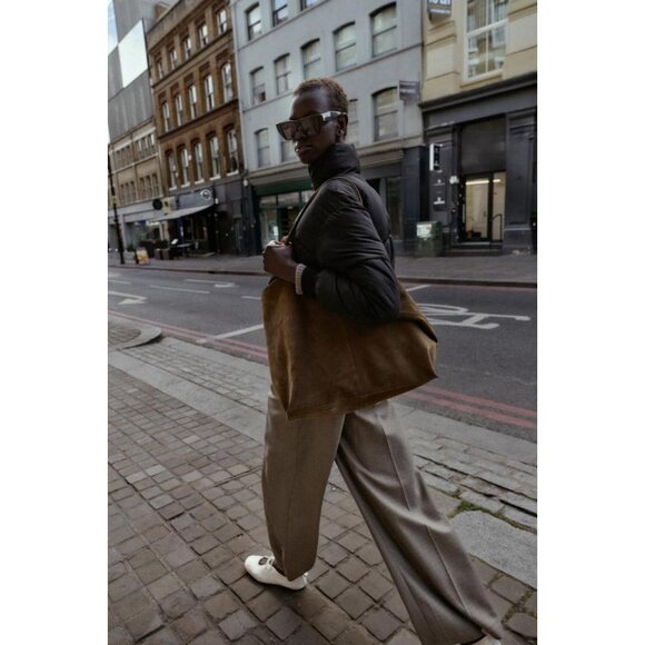 ZARA COMBINED CROPPED PUFFER JACKET - Picture 4 of 9